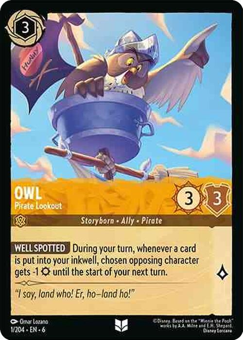 Owl - Pirate Lookout (1/204) [Azurite Sea] - Disney - Card Brawlers | Quebec | Canada |