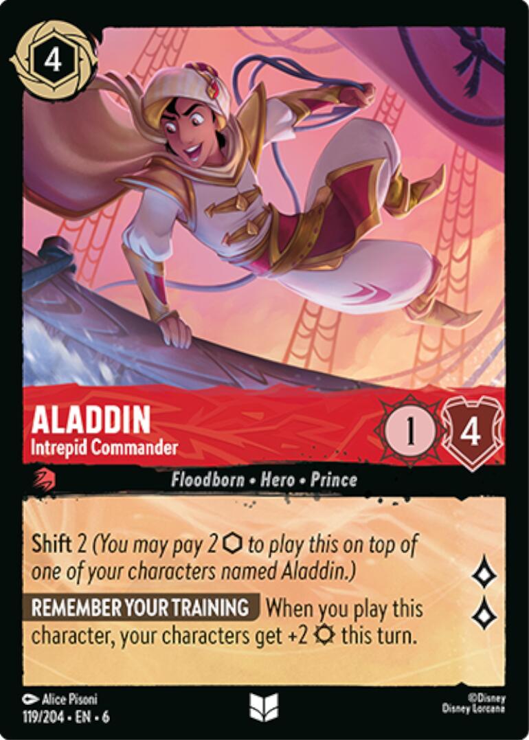 Aladdin - Intrepid Commander (119/204) [Azurite Sea] - Disney - Card Brawlers | Quebec | Canada |