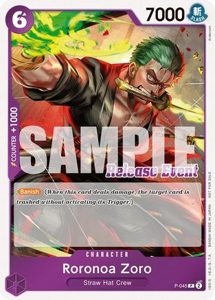 Roronoa Zoro (ST15 - ST20 Release Event Winner Pack) (P-045) - One Piece Promotion Cards Foil