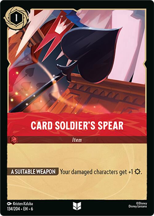 Card Soldier's Spear (134/204) [Azurite Sea] - Disney - Card Brawlers | Quebec | Canada |