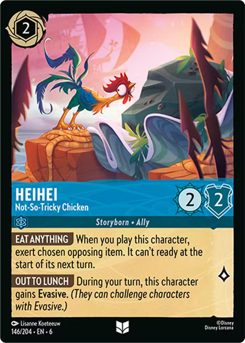 HeiHei - Not-So-Tricky Chicken (146/204) [Azurite Sea] - Disney - Card Brawlers | Quebec | Canada |