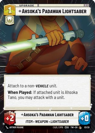 Ahsoka's Padawan Lightsaber (3) (Hyperspace) (3) [Twilight of the Republic] - Fantasy Flight Games - Card Brawlers | Quebec | Canada |