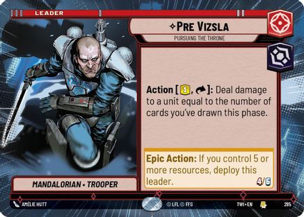 Pre Vizsla - Pursuing the Throne (285) (Hyperspace) (285) [Twilight of the Republic] - Fantasy Flight Games - Card Brawlers | Quebec | Canada |