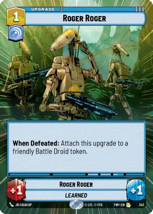 Roger Roger (342) (Hyperspace) (342) [Twilight of the Republic] - Fantasy Flight Games - Card Brawlers | Quebec | Canada |