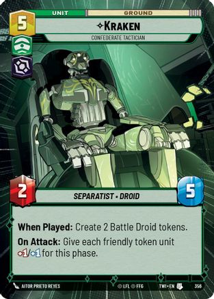 Kraken - Confederate Tactician (356) (Hyperspace) (356) [Twilight of the Republic] - Fantasy Flight Games - Card Brawlers | Quebec | Canada |