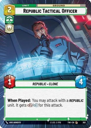 Republic Tactical Officer (363) (Hyperspace) (363) [Twilight of the Republic] - Fantasy Flight Games - Card Brawlers | Quebec | Canada |