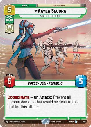 Aayla Secura - Master of the Blade (368) (Hyperspace) (368) [Twilight of the Republic] - Fantasy Flight Games - Card Brawlers | Quebec | Canada |