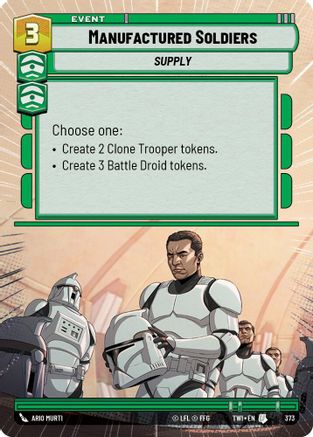 Manufactured Soldiers (373) (Hyperspace) (373) [Twilight of the Republic] - Fantasy Flight Games - Card Brawlers | Quebec | Canada |