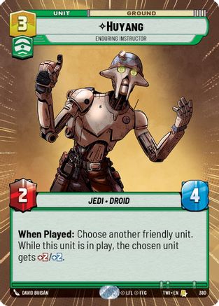 Huyang - Enduring Instructor (380) (Hyperspace) (380) [Twilight of the Republic] - Fantasy Flight Games - Card Brawlers | Quebec | Canada |