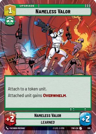 Nameless Valor (389) (Hyperspace) (389) [Twilight of the Republic] - Fantasy Flight Games - Card Brawlers | Quebec | Canada |