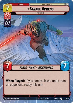 Savage Opress - Monster (405) (Hyperspace) (405) [Twilight of the Republic] - Fantasy Flight Games - Card Brawlers | Quebec | Canada |