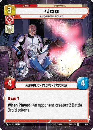 Jesse - Hard-Fighting Patriot (413) (Hyperspace) (413) [Twilight of the Republic] - Fantasy Flight Games - Card Brawlers | Quebec | Canada |