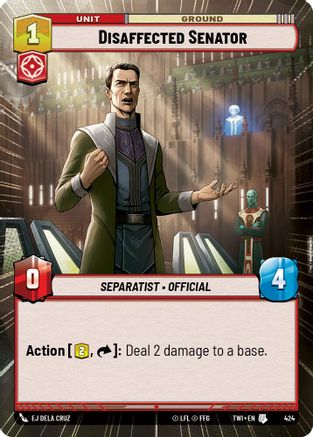 Disaffected Senator (424) (Hyperspace) (424) [Twilight of the Republic] - Fantasy Flight Games - Card Brawlers | Quebec | Canada |