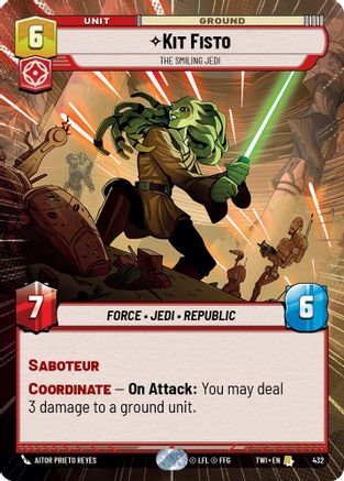 Kit Fisto - The Smiling Jedi (432) (Hyperspace) (432) [Twilight of the Republic] - Fantasy Flight Games - Card Brawlers | Quebec | Canada |