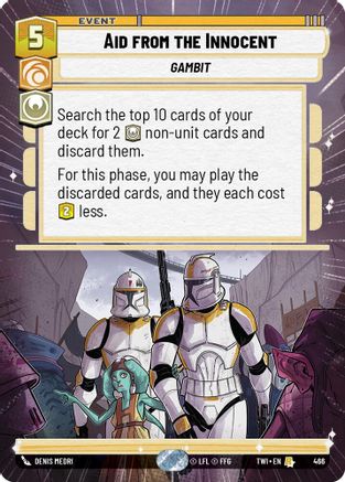 Aid from the Innocent (466) (Hyperspace) (466) [Twilight of the Republic] - Fantasy Flight Games - Card Brawlers | Quebec | Canada |