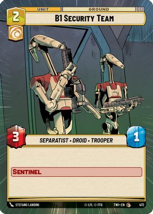B1 Security Team (472) (Hyperspace) (472) [Twilight of the Republic] - Fantasy Flight Games - Card Brawlers | Quebec | Canada |