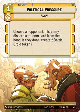 Political Pressure (487) (Hyperspace) (487) [Twilight of the Republic] - Fantasy Flight Games - Card Brawlers | Quebec | Canada |