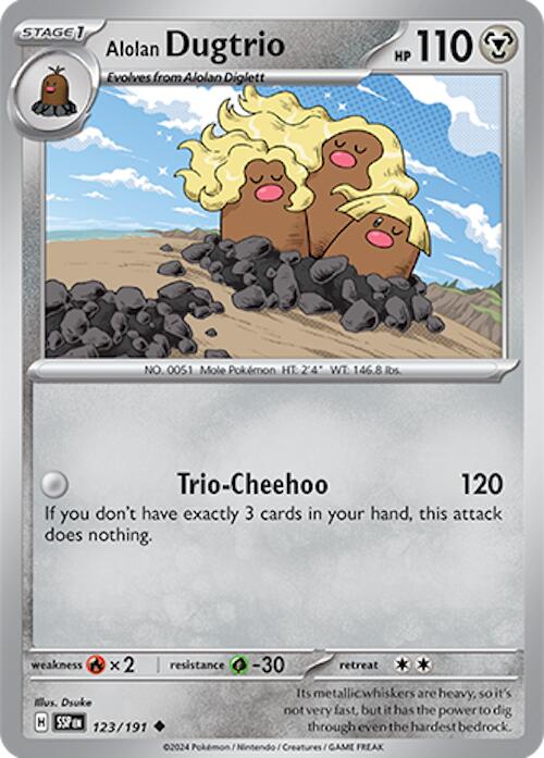 Alolan Dugtrio (123/191) [Scarlet & Violet: Surging Sparks] - Pokémon - Card Brawlers | Quebec | Canada |