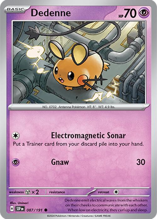Dedenne (087/191) [Scarlet & Violet: Surging Sparks] - Pokémon - Card Brawlers | Quebec | Canada |