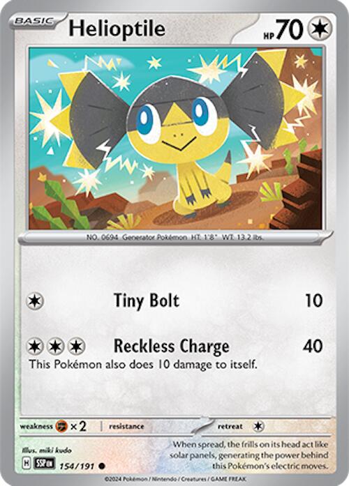 Helioptile (154/191) [Scarlet & Violet: Surging Sparks] - Pokémon - Card Brawlers | Quebec | Canada |
