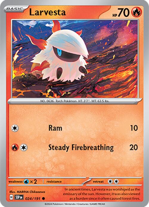 Larvesta (024/191) [Scarlet & Violet: Surging Sparks] - Pokémon - Card Brawlers | Quebec | Canada |