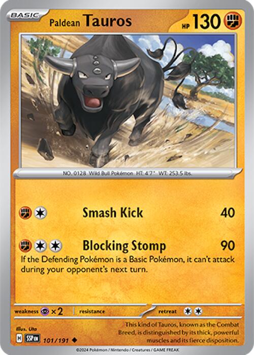 Paldean Tauros (101/191) [Scarlet & Violet: Surging Sparks] - Pokémon - Card Brawlers | Quebec | Canada |