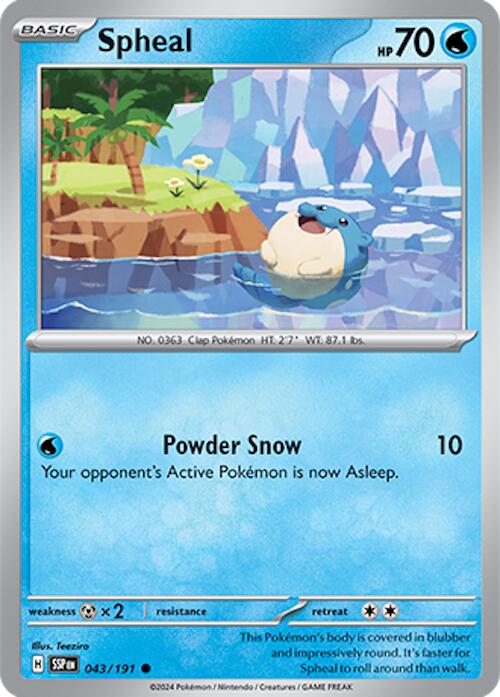 Spheal (043/191) [Scarlet & Violet: Surging Sparks] - Pokémon - Card Brawlers | Quebec | Canada |