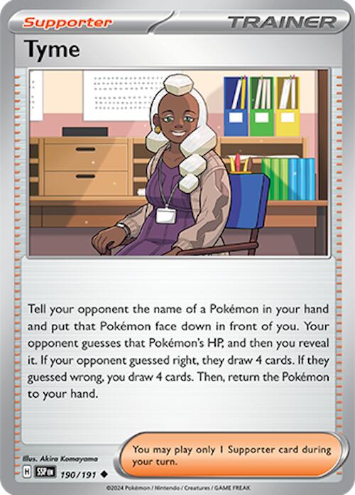 Tyme (190/191) [Scarlet & Violet: Surging Sparks] - Pokémon - Card Brawlers | Quebec | Canada |