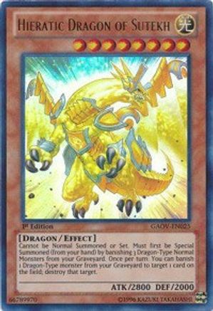 Hieratic Dragon of Sutekh [GAOV-EN025] Ultra Rare - Yu-Gi-Oh! - Card Brawlers | Quebec | Canada |