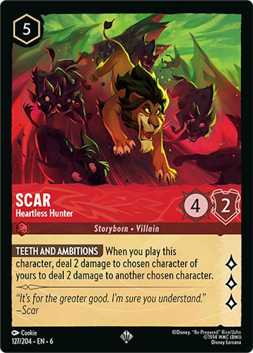 Scar - Heartless Hunter (127/204) [Azurite Sea] - Disney - Card Brawlers | Quebec | Canada |