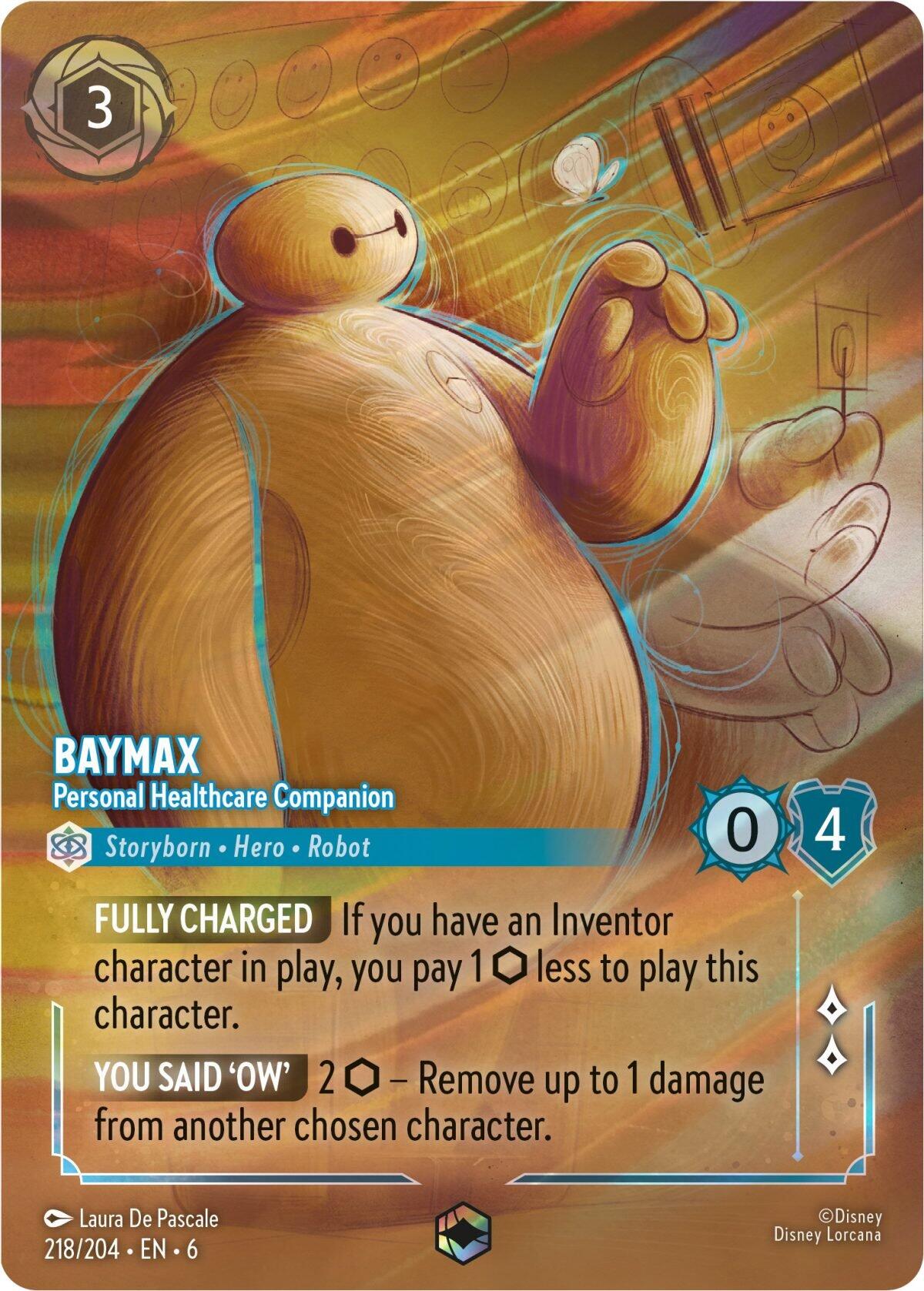 Baymax - Personal Healthcare Companion (Enchanted) (218/204) [Azurite Sea] - Disney - Card Brawlers | Quebec | Canada |
