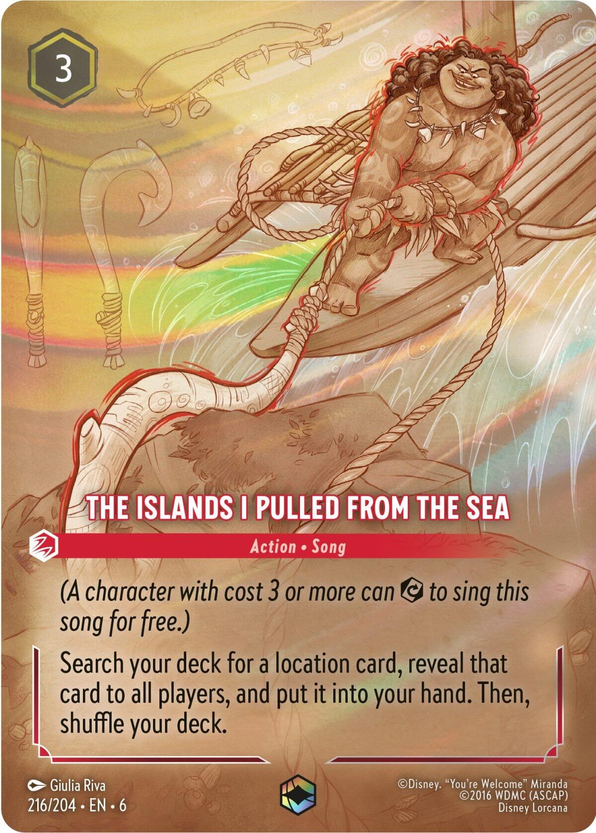 The Islands I Pulled From The Sea (Enchanted) (216/204) [Azurite Sea] - Disney - Card Brawlers | Quebec | Canada |