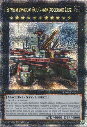 Superdreadnought Rail Cannon Juggernaut Liebe (Alternate Art) (Quarter Century Secret Rare) [RA03-EN041] Quarter Century Secret Rare - Yu-Gi-Oh! - Card Brawlers | Quebec | Canada |