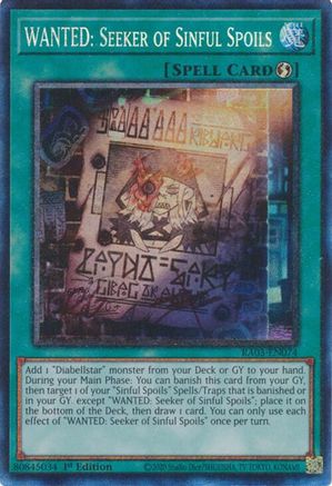 WANTED: Seeker of Sinful Spoils (CR) [RA03-EN074] Prismatic Collector's Rare - Yu-Gi-Oh! - Card Brawlers | Quebec | Canada |