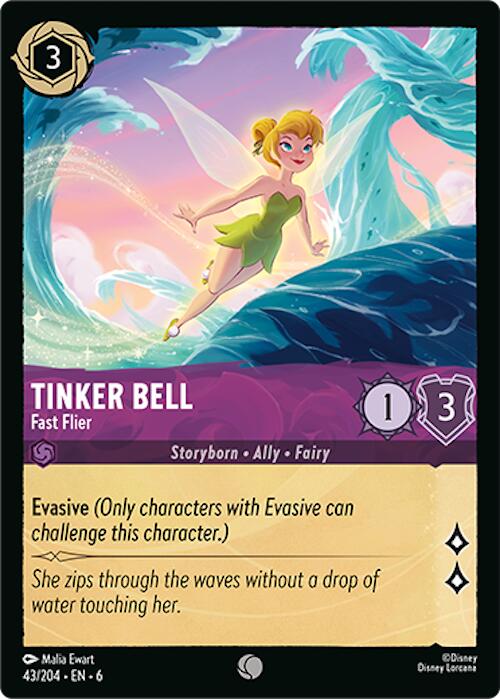 Tinker Bell - Fast Flier (43/204) [Azurite Sea] - Disney - Card Brawlers | Quebec | Canada |