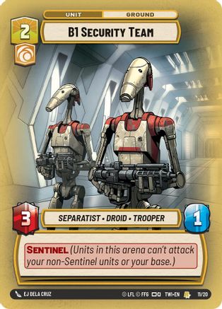 B1 Security Team (11/20) (11/20) [Twilight of the Republic: Weekly Play] - Fantasy Flight Games - Card Brawlers | Quebec | Canada |