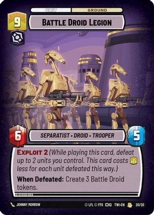 Battle Droid Legion (20/20) (20/20) [Twilight of the Republic: Weekly Play] - Fantasy Flight Games - Card Brawlers | Quebec | Canada |
