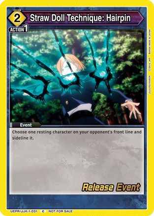 Straw Doll Technique: Hairpin (UEPR/JJK-1-031) - UE03BT Jujutsu Kaisen Release Event Cards