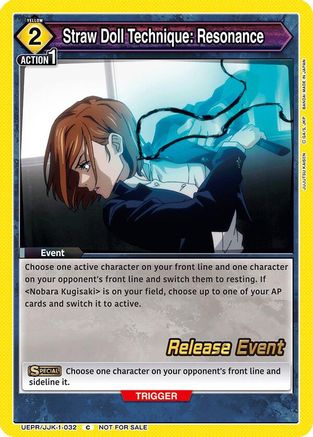 Straw Doll Technique: Resonance (UEPR/JJK-1-032) - UE03BT Jujutsu Kaisen Release Event Cards