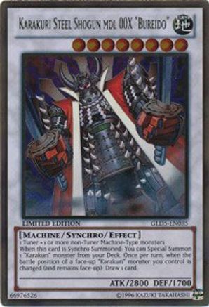 Karakuri Steel Shogun mdl 00X Bureido [GLD5-EN035] Gold Rare - Yu-Gi-Oh! - Card Brawlers | Quebec | Canada |
