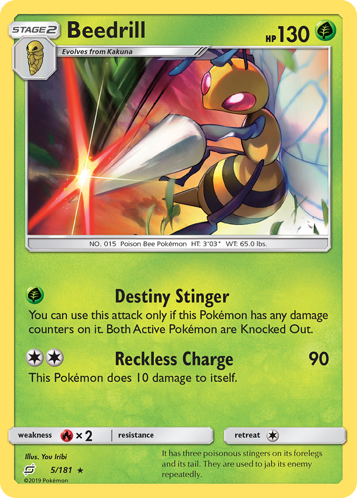 Beedrill (5/181) [Sun & Moon: Team Up] - Pokémon - Card Brawlers | Quebec | Canada |