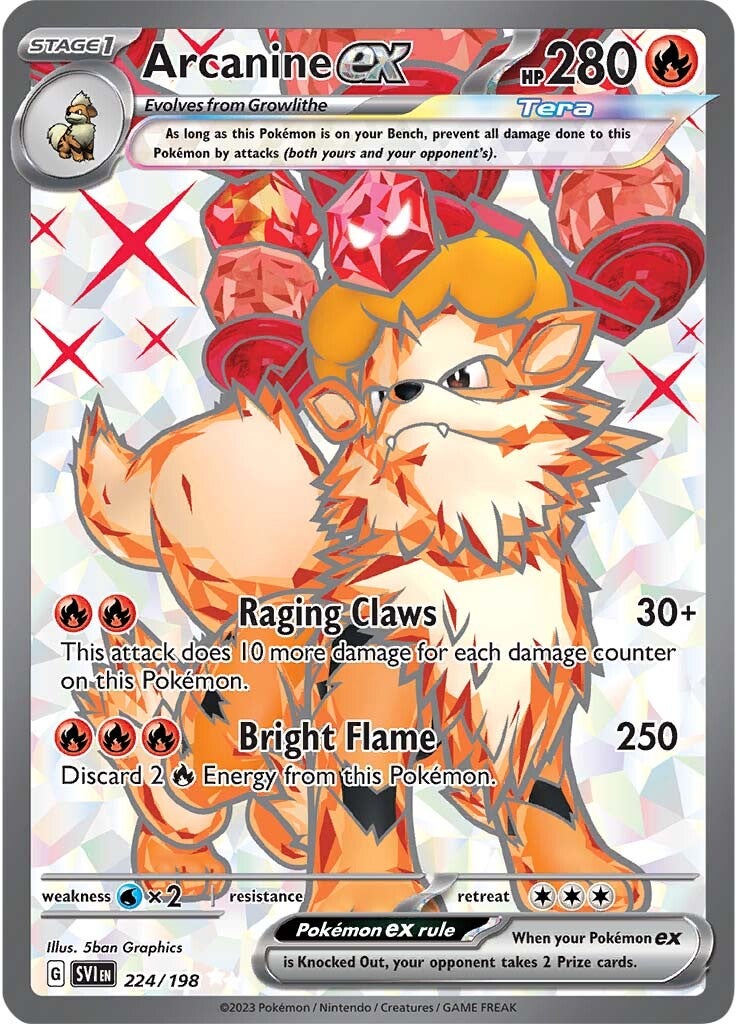Arcanine ex (224/198) [Scarlet & Violet: Base Set] - Pokémon - Card Brawlers | Quebec | Canada |