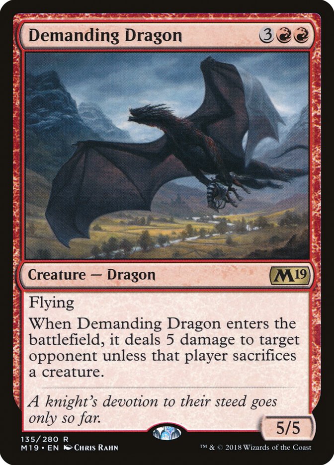 Demanding Dragon [Core Set 2019] - Magic: The Gathering - Card Brawlers | Quebec | Canada |