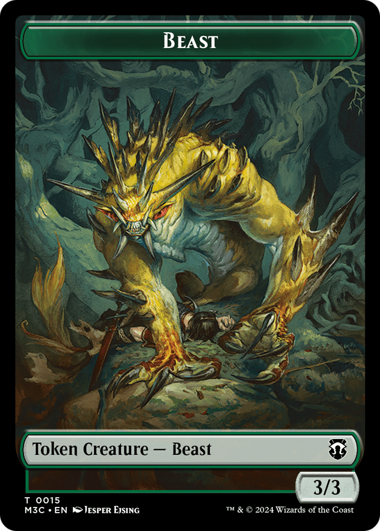 Beast (0015) (Ripple Foil) // Insect (0025) Double-Sided Token [Modern Horizons 3 Commander Tokens] - Magic: The Gathering - Card Brawlers | Quebec | Canada |