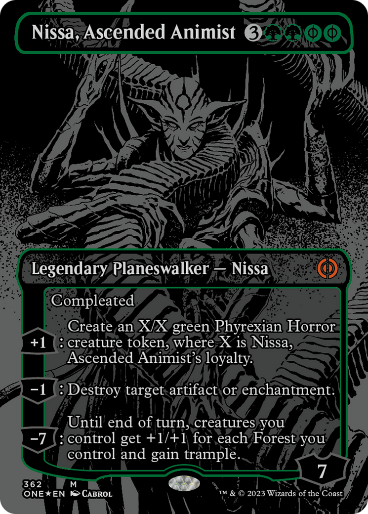 Nissa, Ascended Animist (Oil Slick Raised Foil) [Phyrexia: All Will Be One] - Magic: The Gathering - Card Brawlers | Quebec | Canada |