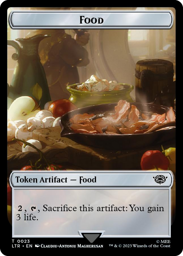 Treasure // Food (0023) Double-Sided Token (Surge Foil) [The Lord of the Rings: Tales of Middle-Earth Tokens] - Magic: The Gathering - Card Brawlers | Quebec | Canada |