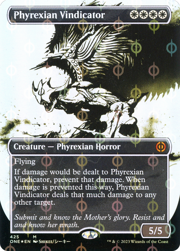 Phyrexian Vindicator (Borderless Ichor Step-and-Compleat Foil) [Phyrexia: All Will Be One] - Magic: The Gathering - Card Brawlers | Quebec | Canada |