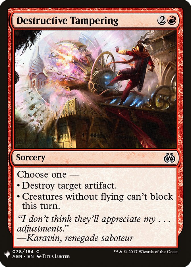 Destructive Tampering [Mystery Booster] - Magic: The Gathering - Card Brawlers | Quebec | Canada |