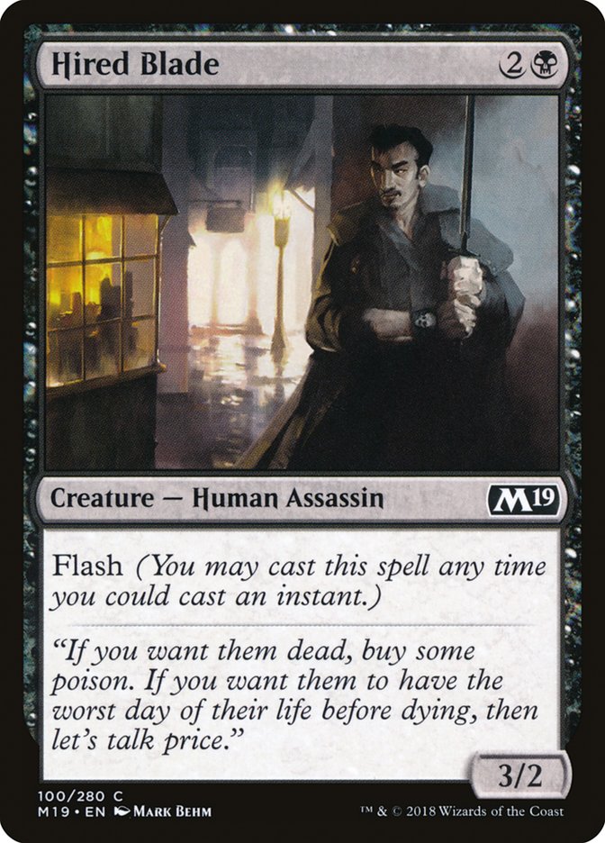 Hired Blade [Core Set 2019] - Magic: The Gathering - Card Brawlers | Quebec | Canada |