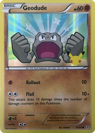 Geodude (Stamped) (043/083) - Holofoil [Generations]